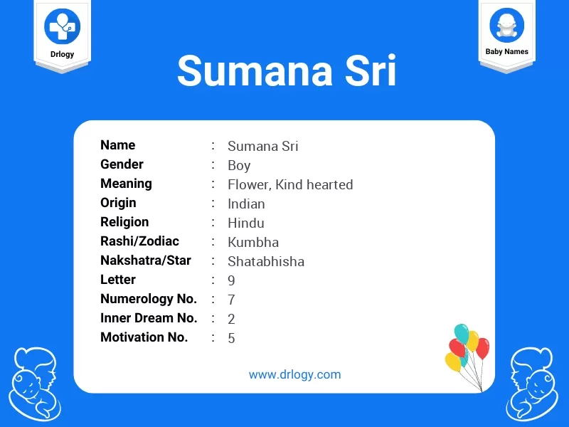Sumana Sri Name Meaning